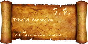 Tibold Veronika névjegykártya